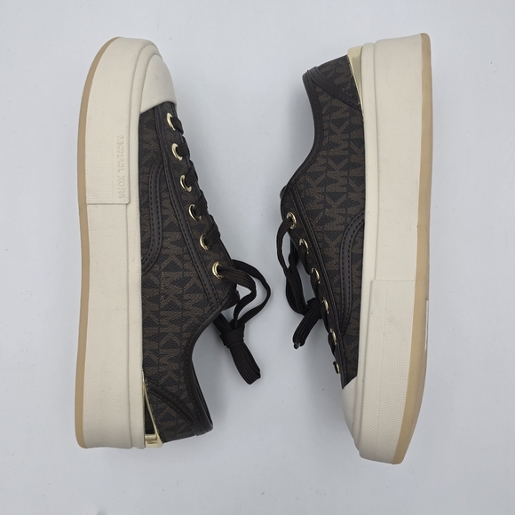 NWOT Michael Kors Jude Signature Logo Sneakers, Brown, Women's 6M - Picture 15 of 16